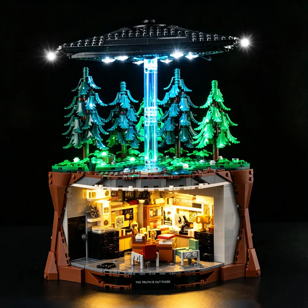 Game of Bricks LED kit for LEGO X-Files 21369 with modular expansion boards
