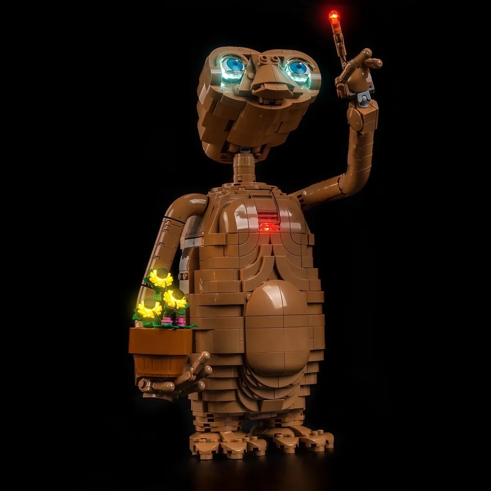 BrickBling LED kit for LEGO E.T. 21370 illuminating chest and fingertip