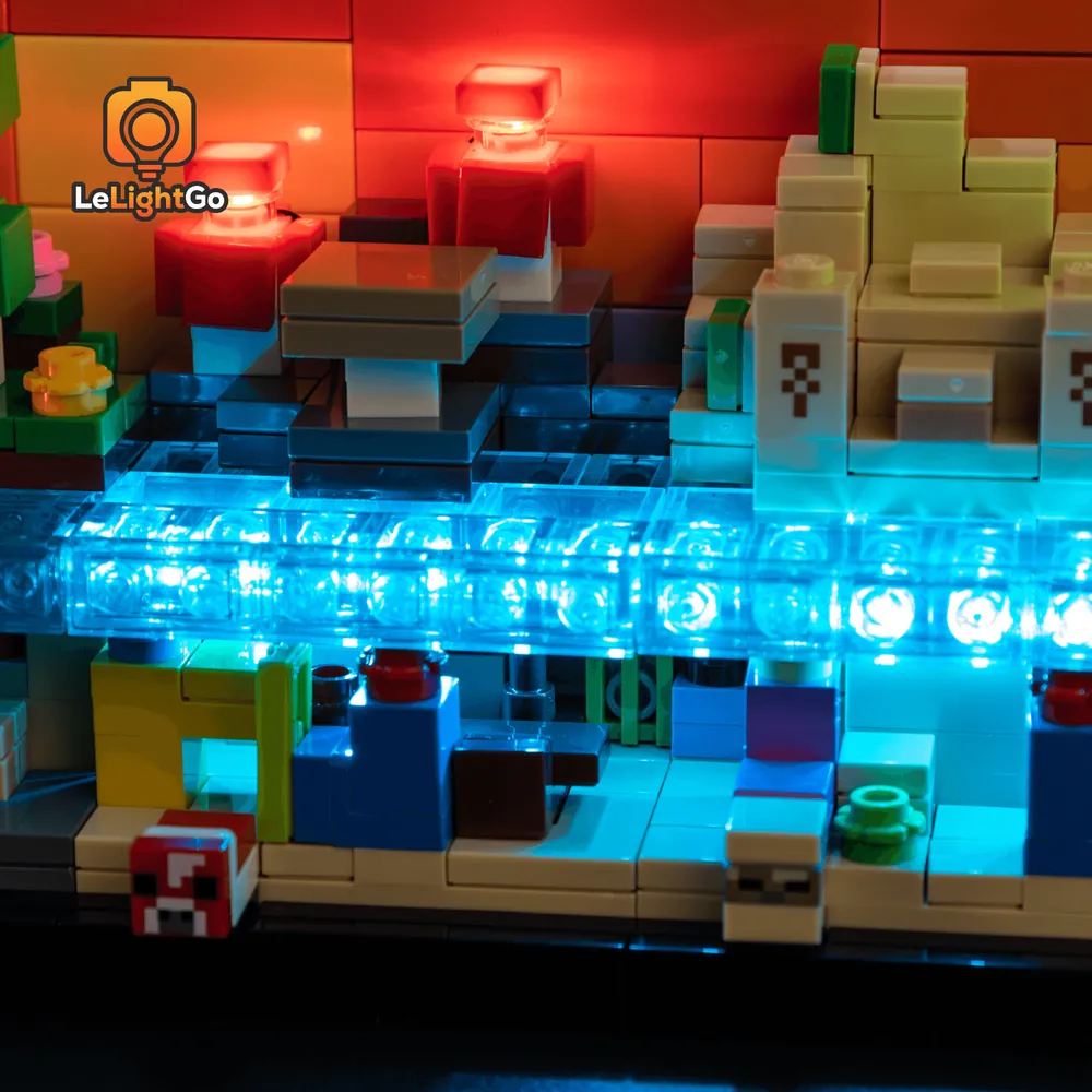 LeLightGo micro LEDs on LEGO 21589 mushroom biome