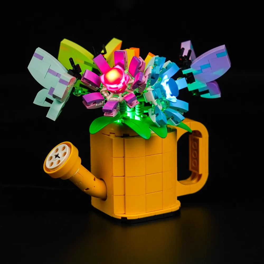 BrickBling LED kit for LEGO 31149 watering can with glowing flowers