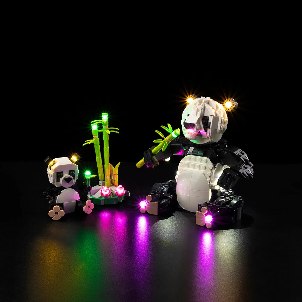 Game of Bricks LED installation on LEGO Creator Panda Family