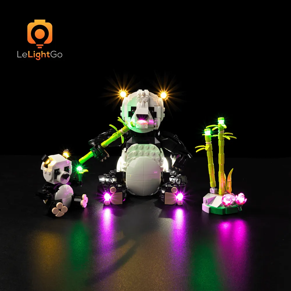 LeLightGo LED kit for LEGO Panda Family 31165 with micro-LEDs