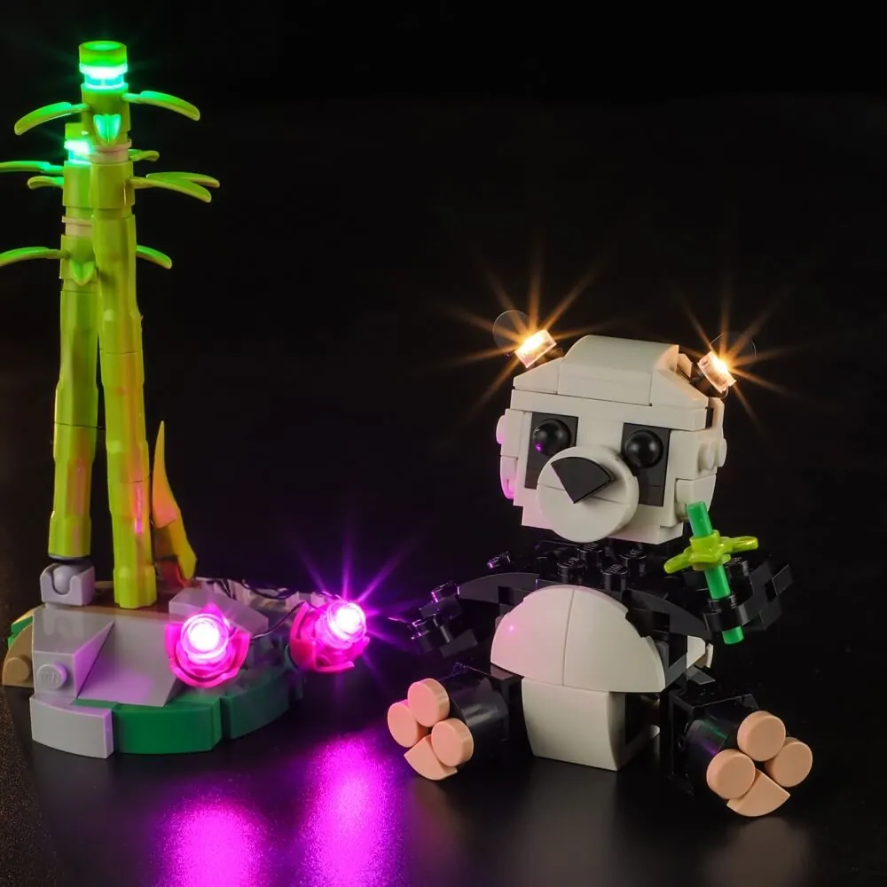 Lightailing LED installation on LEGO Creator Panda Family