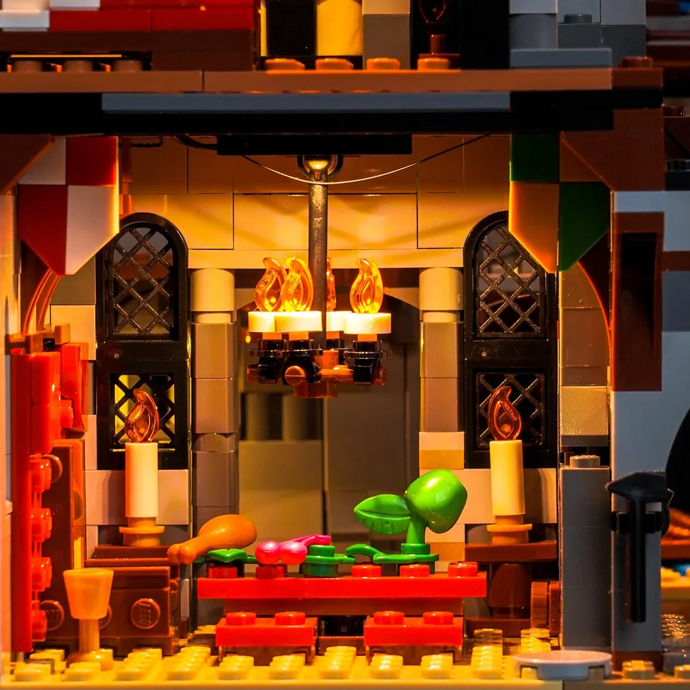 LEGO Medieval Horse Knight Castle 31168 with remote control LED lighting variant