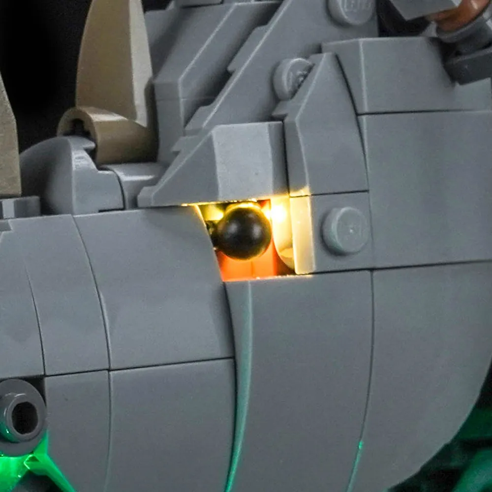 BrickBling lit LEGO 31171 Rhino with birds, budget-friendly single edition