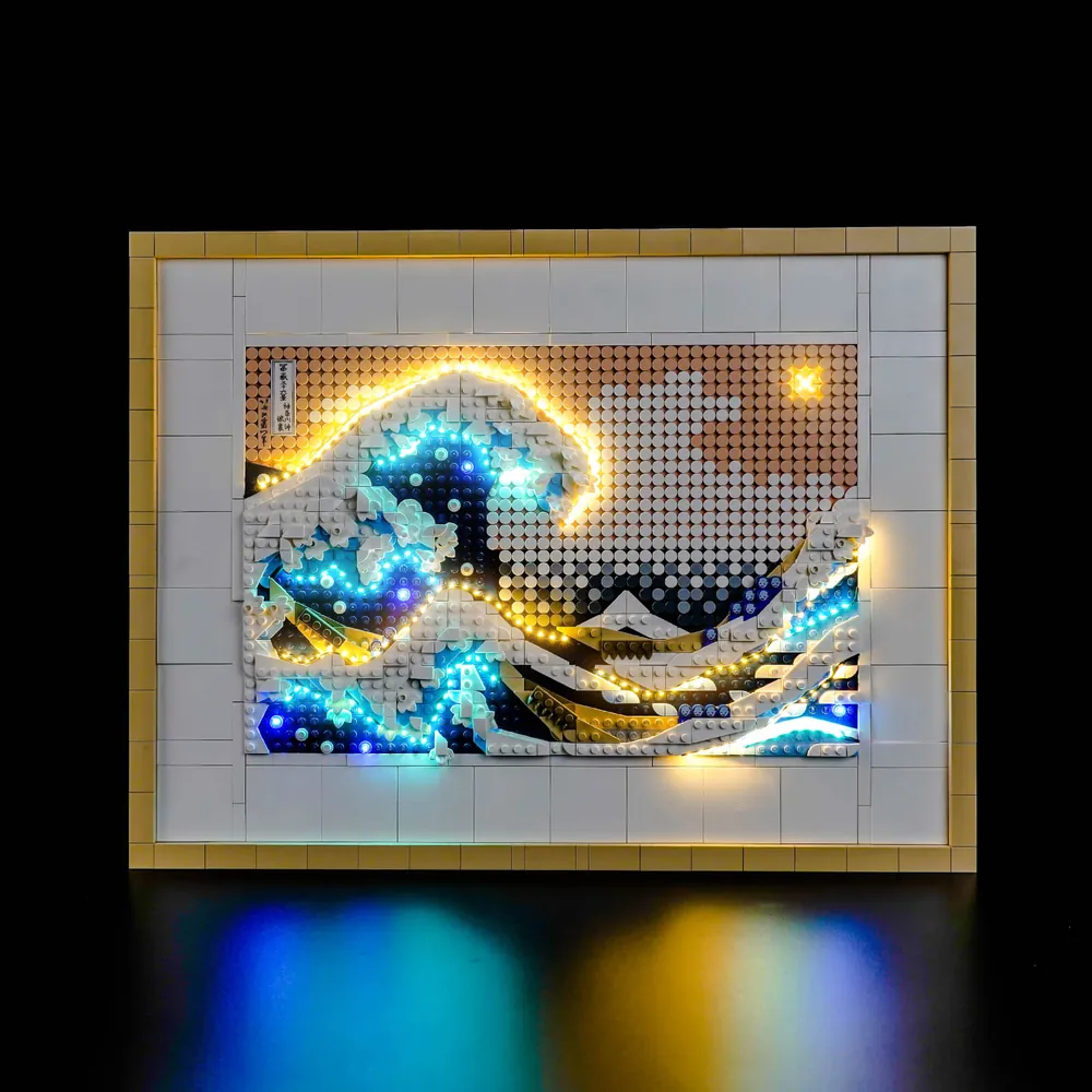 BrickBling LED kit lighting LEGO Art Hokusai Great Wave set