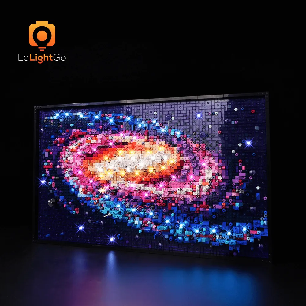LeLightGo classic LED strips installed on the LEGO Milky Way Galaxy
