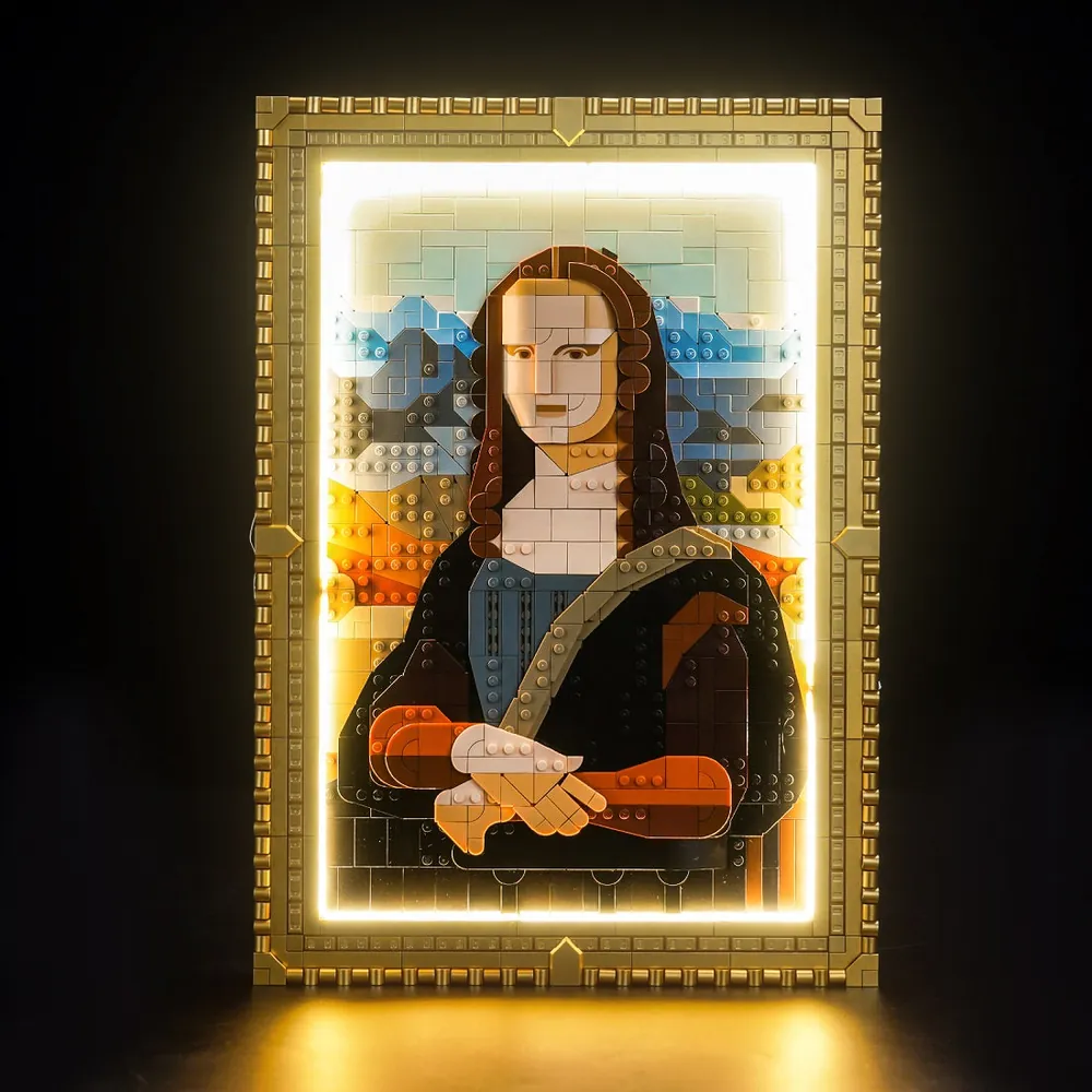 BrickBling LED kit for LEGO Mona Lisa 31213 highlighting her face and frame