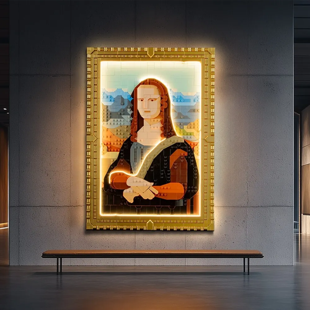 Lightailing remote control managing lights on LEGO Mona Lisa