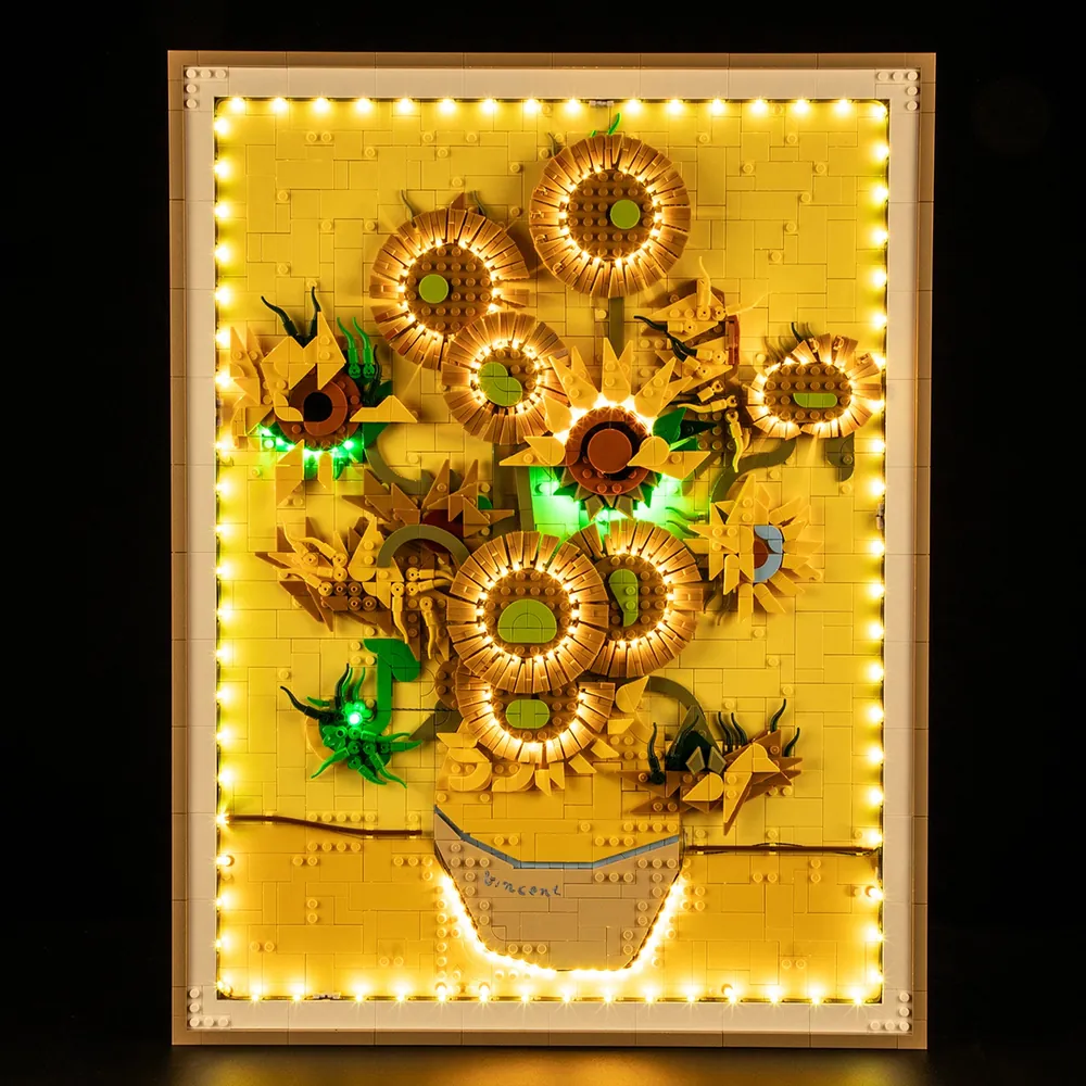 Lightailing harness on LEGO Sunflowers set with RGB glow