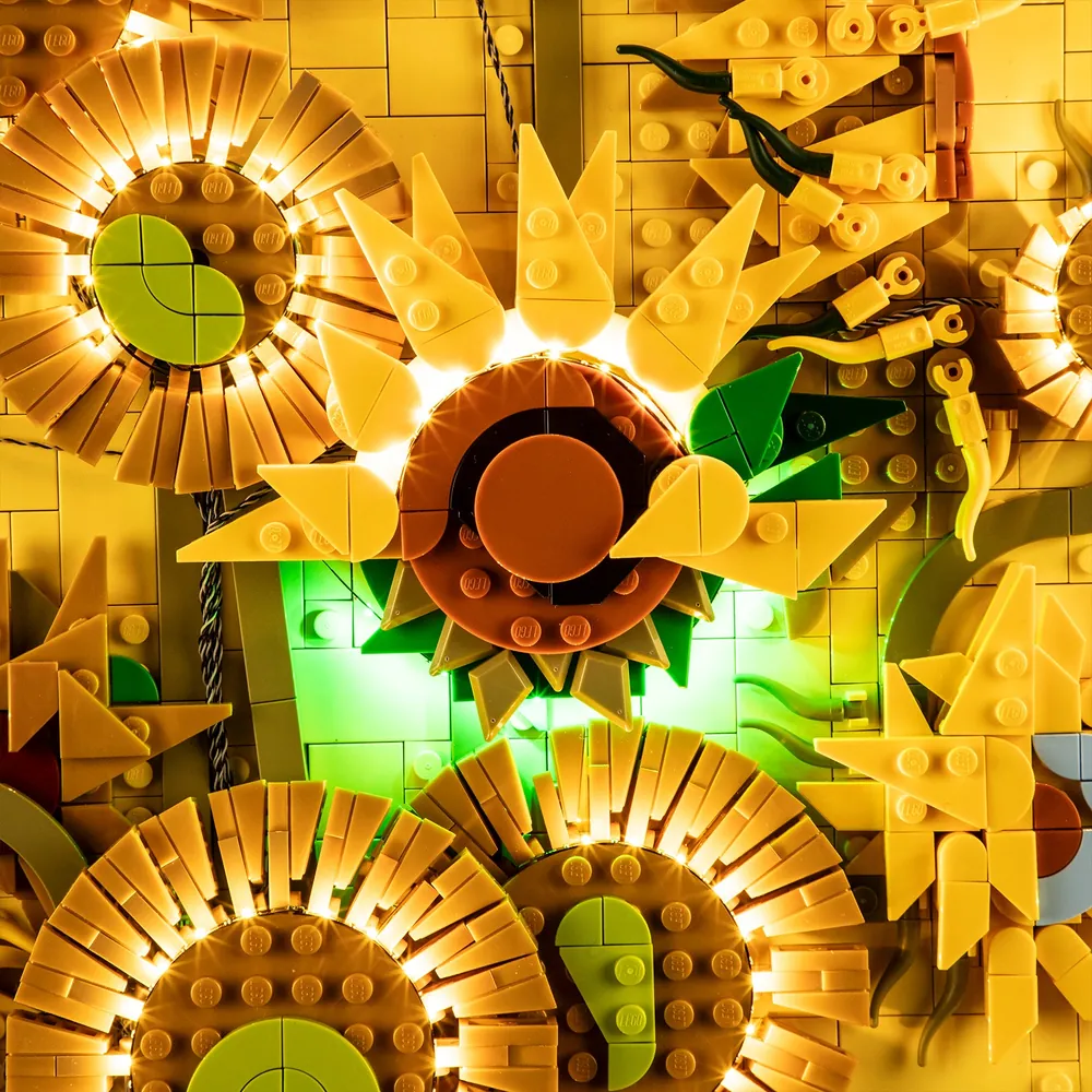 Lightailing pre-soldered wires on LEGO Art Van Gogh set