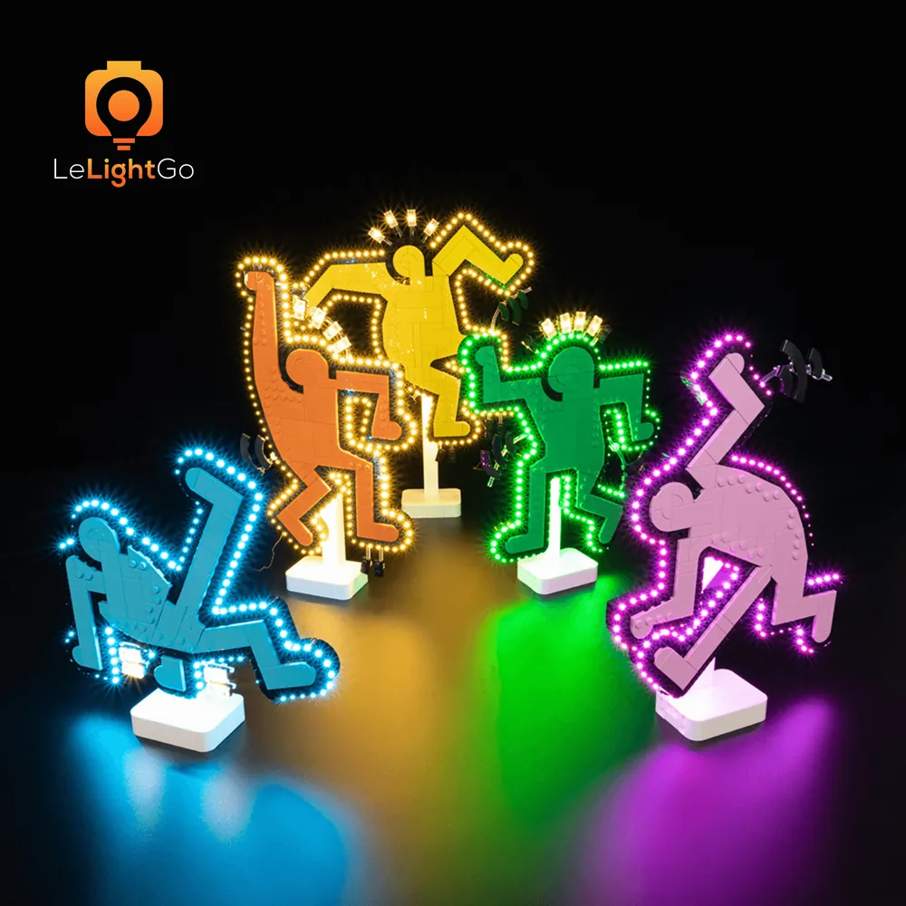 LeLightGo Classic and Remote variants for Keith Haring LEGO set