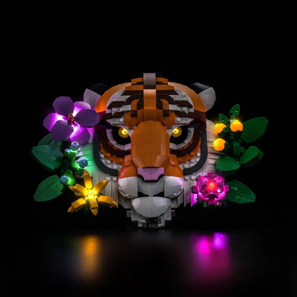 BrickBling LED light kit for LEGO Art Tiger 31217 with modular micro-LEDs