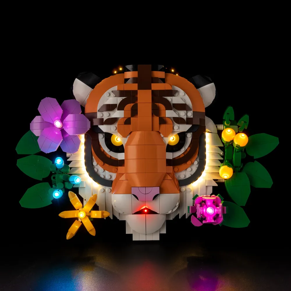 Game of Bricks LED light kit for LEGO Art Tiger 31217 with expansion boards