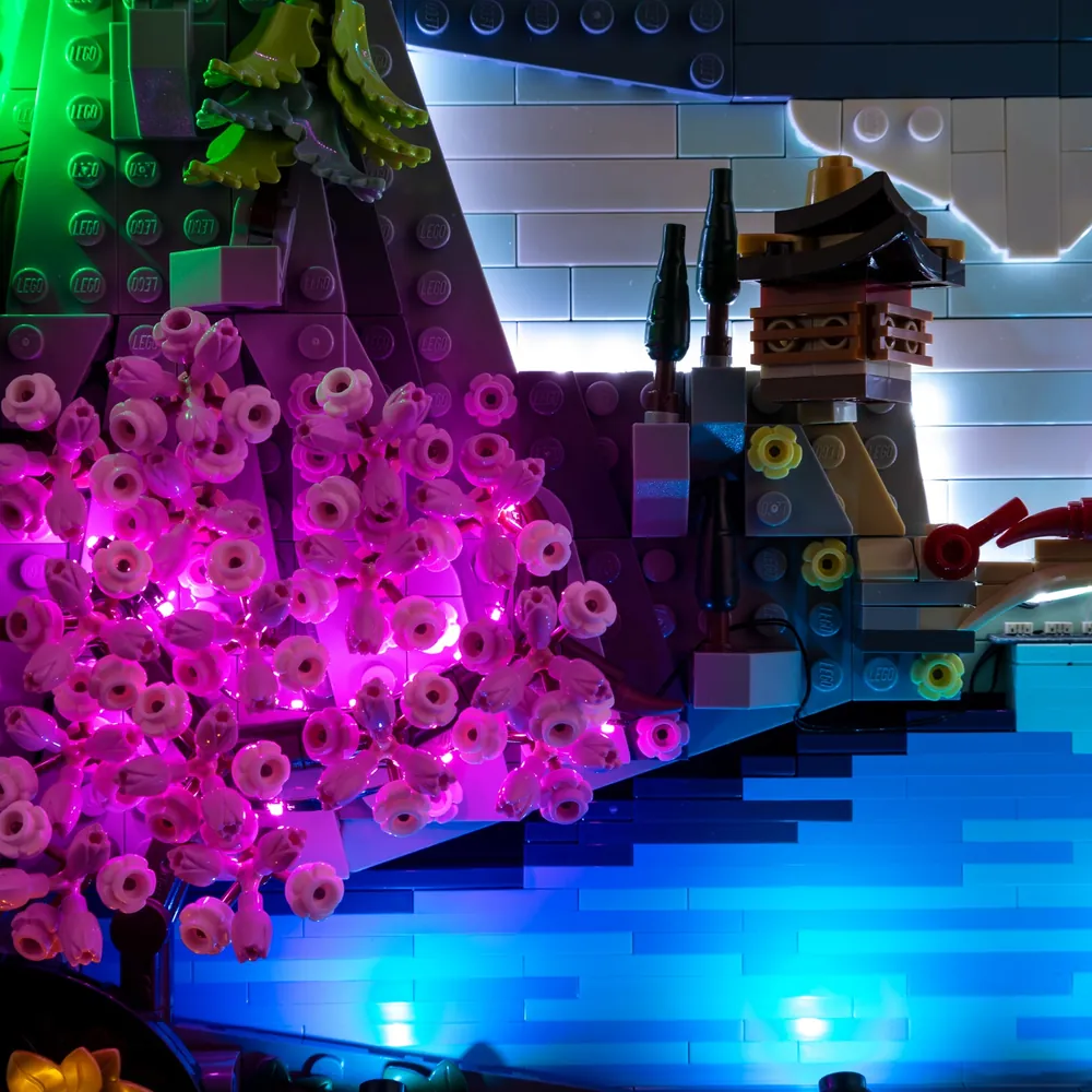 Game of Bricks LED lighting for LEGO Japanese Cherry Blossom Landscape