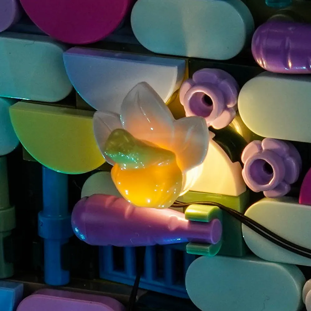 Close-up of BrickBling micro-LEDs on the bridge section of Monet 31220