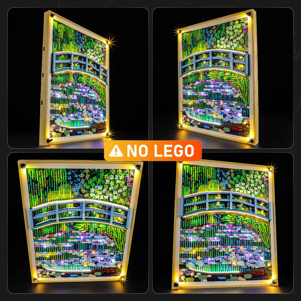 Lightailing standard edition installed on the full LEGO Monet 31220 mosaic