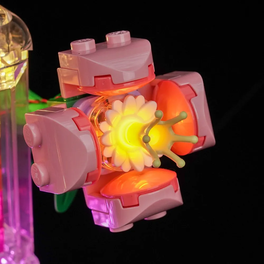 LEGO 31383 with BrickBling lighting highlighting the layered colors