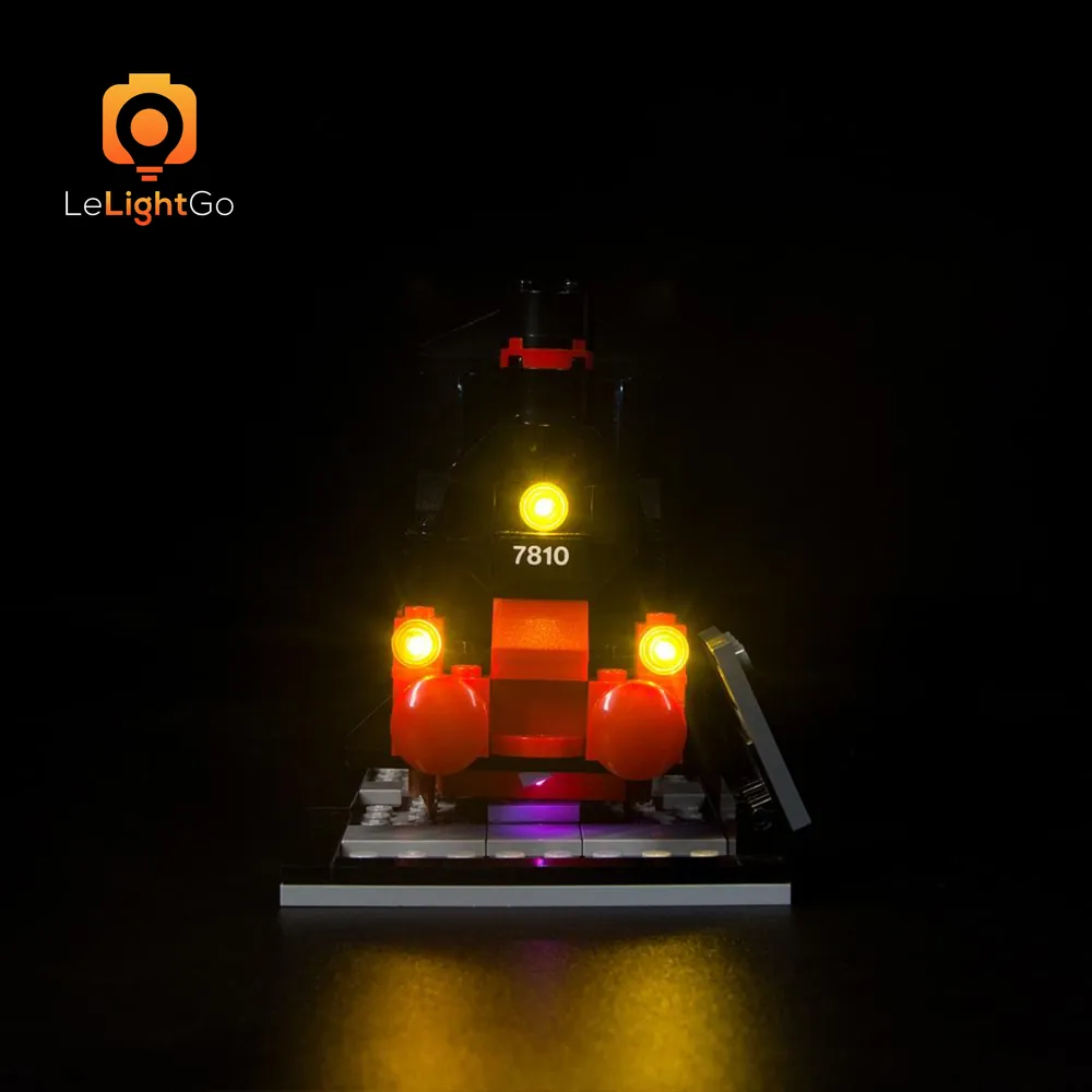 Close-up of micro-LED installation on LEGO 40370 train wheels