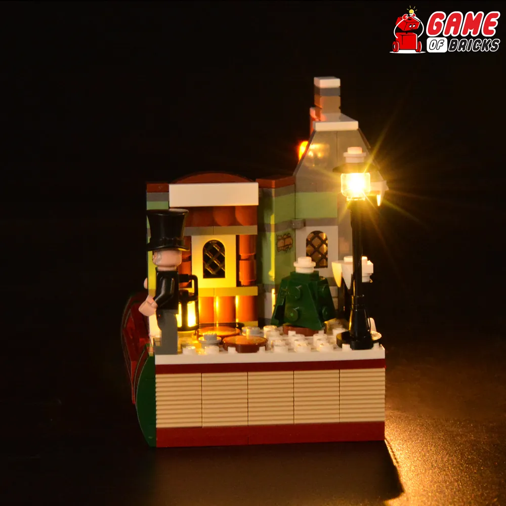LEGO Charles Dickens Tribute 40410 with premium LED kit