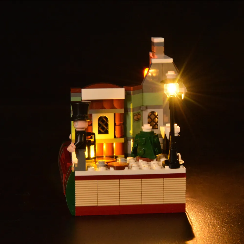 LEGO Charles Dickens Tribute 40410 with budget-friendly LED kit
