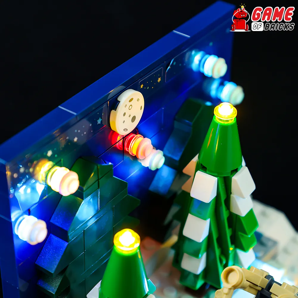 Lantern glow in Santa's Front Yard from LED kit