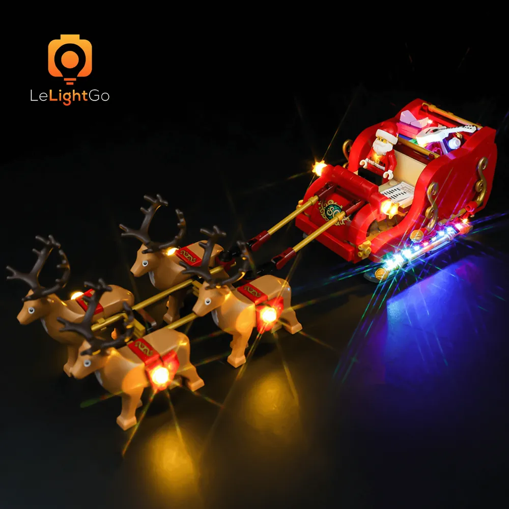 LeLightGo LED kit for LEGO Santa's Sleigh 40499 with micro-LEDs