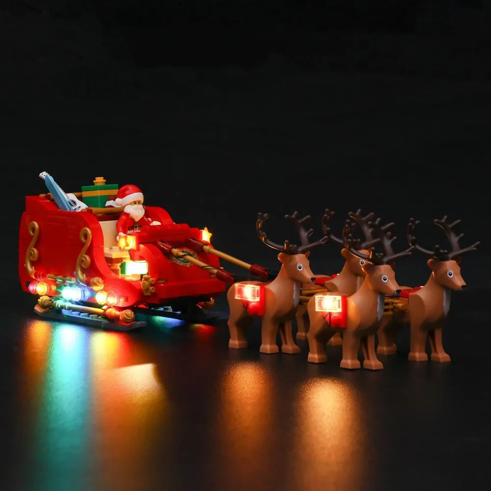 Lightailing LED kit for LEGO Santa's Sleigh 40499 with pre-soldered harness