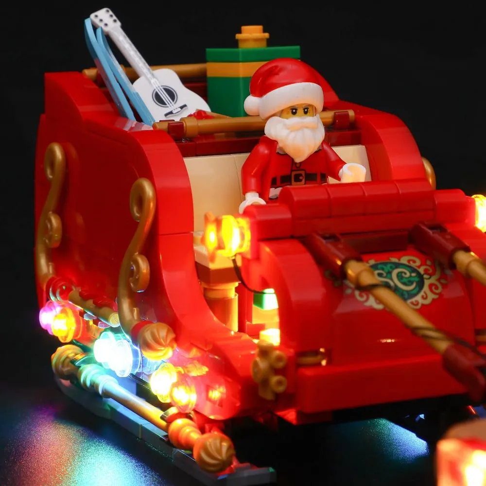 Lightailing harness wires in LEGO Santa's Sleigh 40499