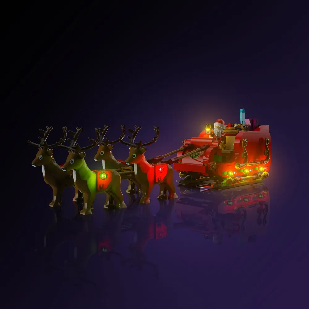 Light My Bricks LED kit for LEGO Santa's Sleigh 40499 premium lighting