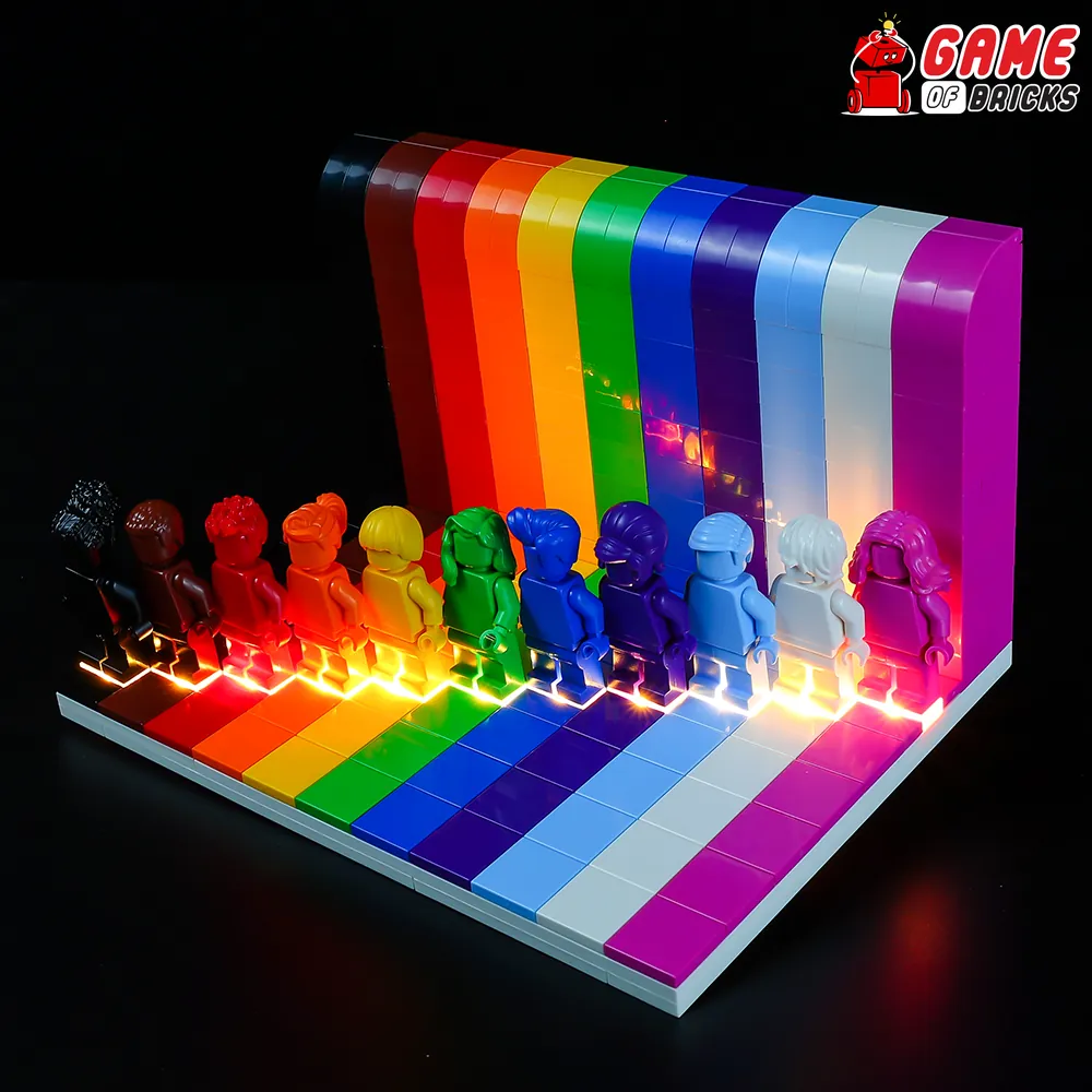 Game of Bricks LED kit for LEGO Everyone Is Awesome 40516 with modular expansion boards