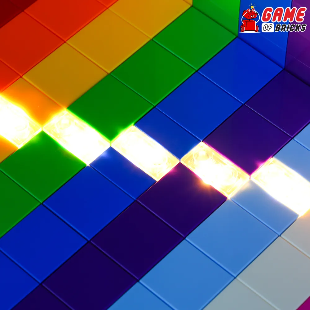 Game of Bricks LED kit installation on LEGO Everyone Is Awesome set