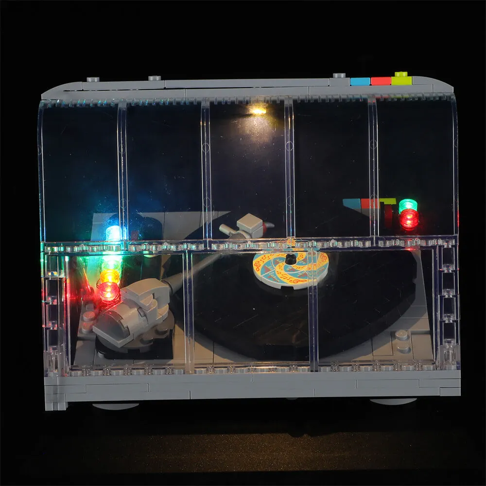 Lightailing integrated harness wiring on LEGO Retro Record Player 40699