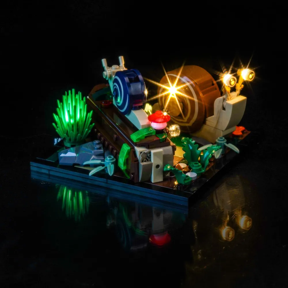 BrickBling light kit for LEGO Ideas Friendly Snails 40788 glowing snail shells