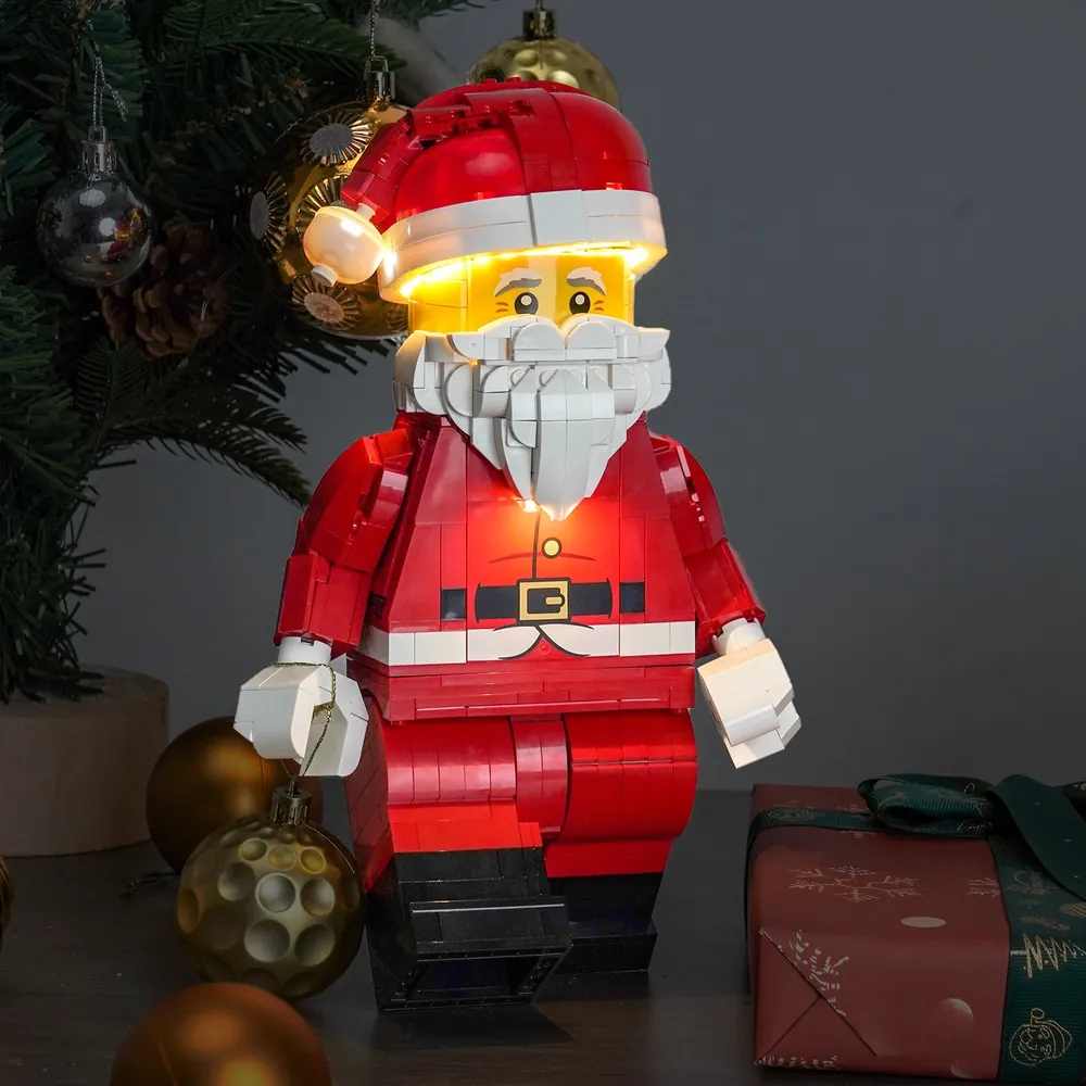BrickBling LED installation on LEGO 40820 with modular wiring and soft glow