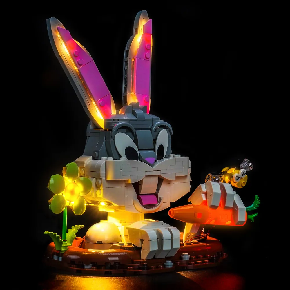 BrickBling LED kit for LEGO Bugs Bunny 40920 lighting the burrow display