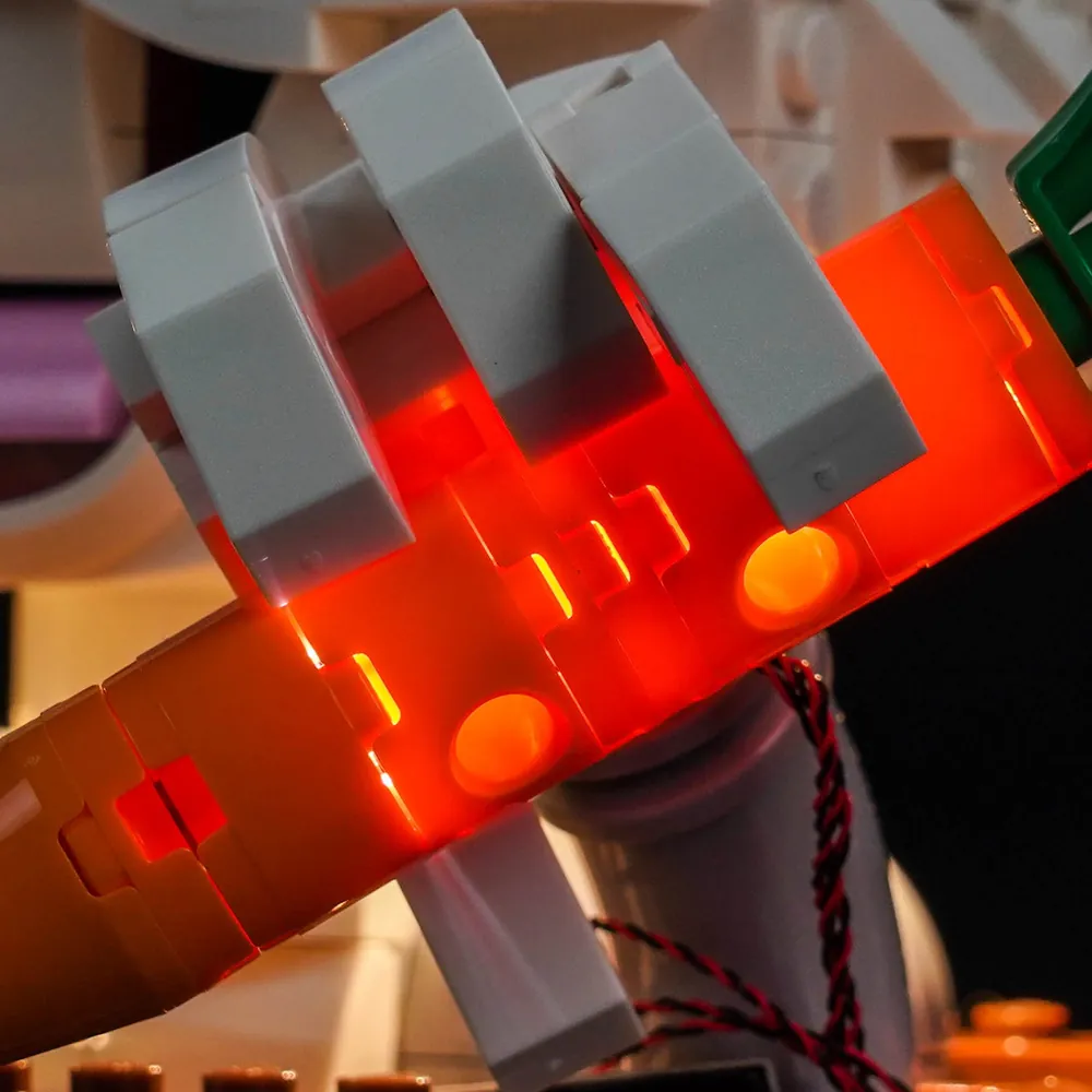 Micro-LED close-up on Bugs Bunny LEGO set with BrickBling lighting