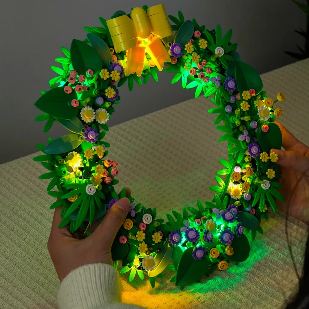 LEGO Spring Wreath 40957 with BrickBling Classic Version lights