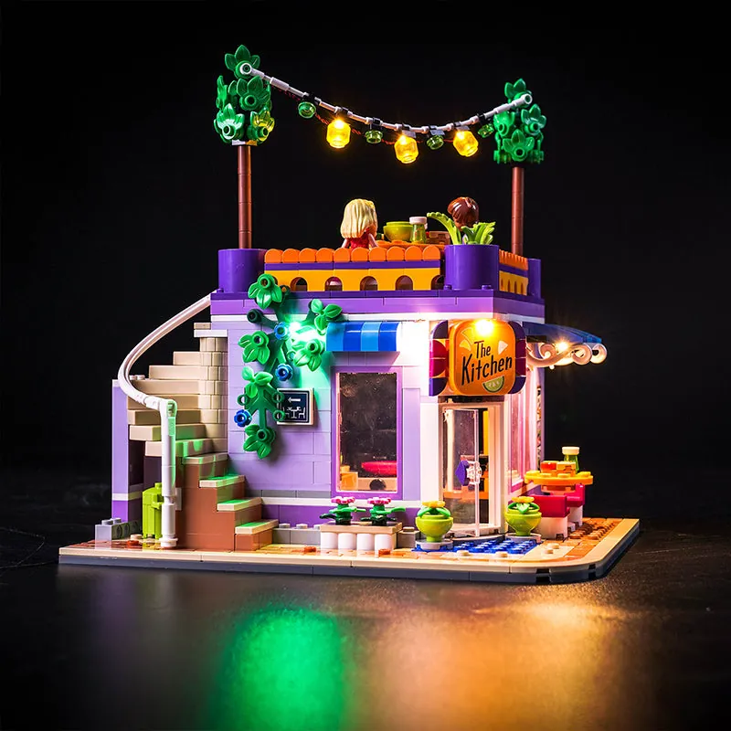 BrickBling LED kit for LEGO 41747 Community Kitchen, lighting the stove and cooking area