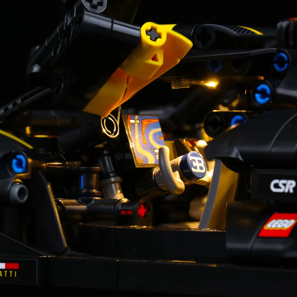 LEGO Bugatti Bolide 42151 with BrickBling LED lights