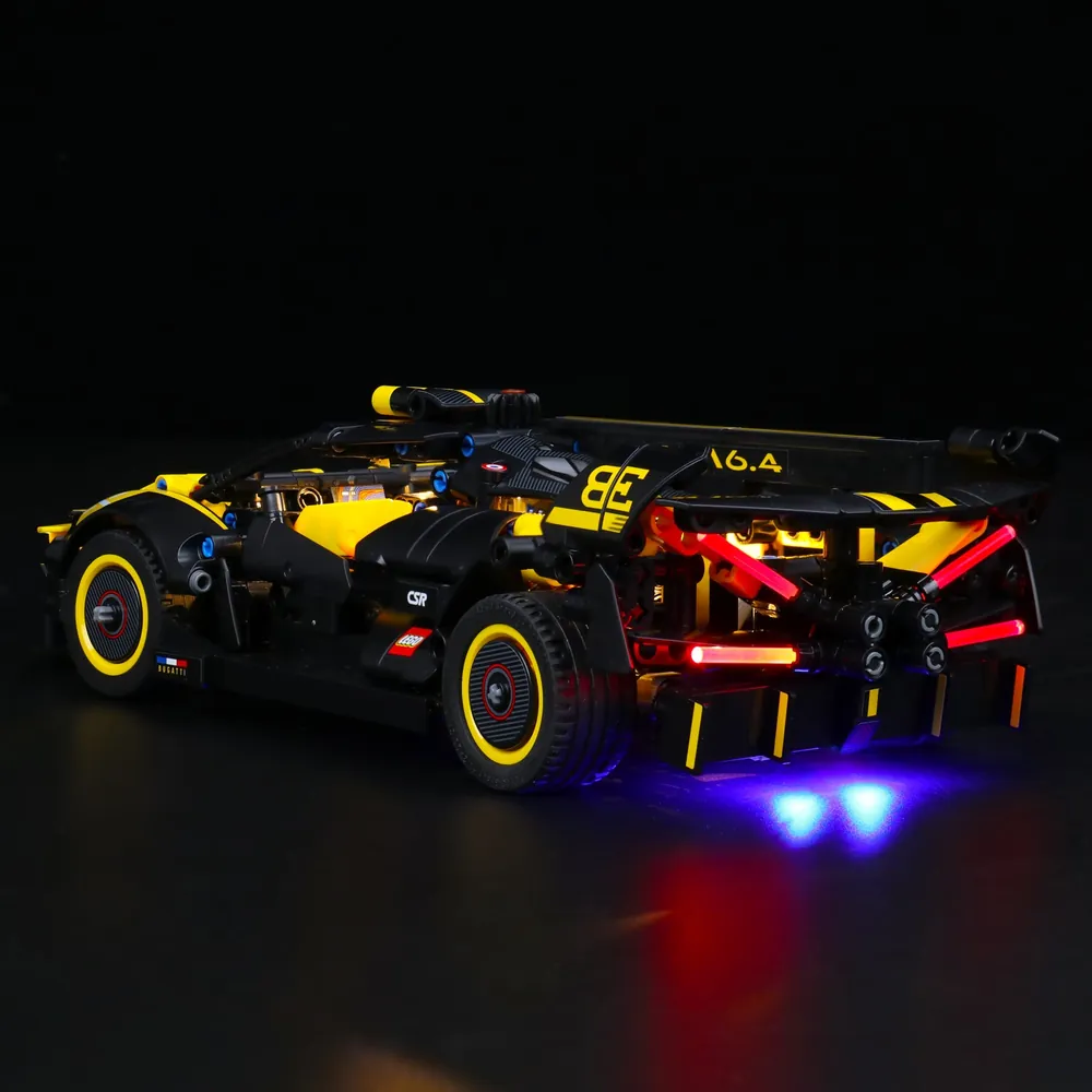 BrickBling LED kit installation on LEGO Technic Bugatti Bolide 42151
