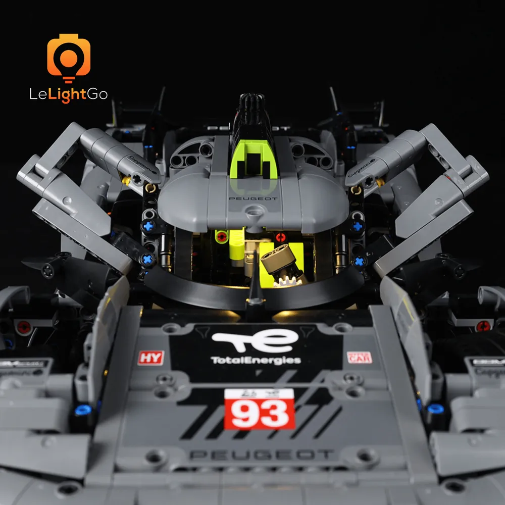 LeLightGo micro-LED components for LEGO Technic Peugeot 9X8