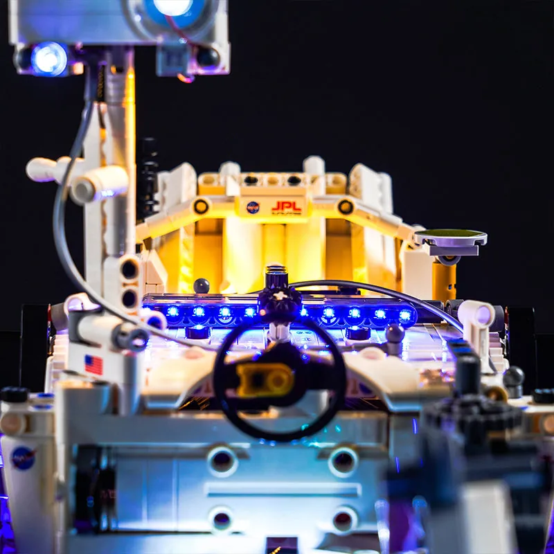 BrickBling micro-LEDs installed on LEGO Mars rover robotic arm