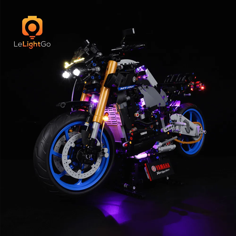LeLightGo light kit for LEGO Yamaha MT-10 SP with micro-LEDs