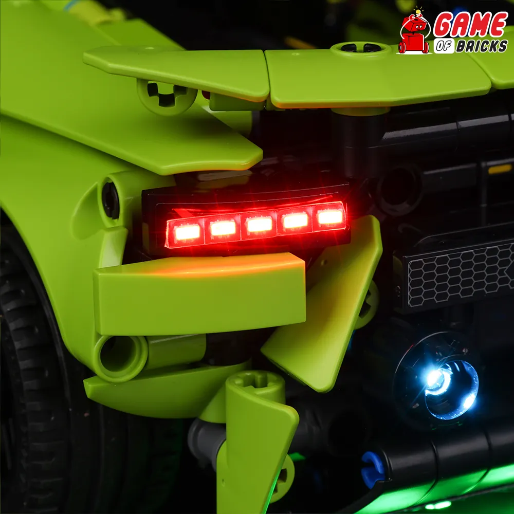 Game of Bricks modular expansion boards on LEGO Technic Lamborghini