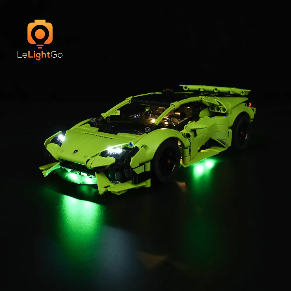 LeLightGo light kit for LEGO Lamborghini Huracán Tecnica 42161 with remote option