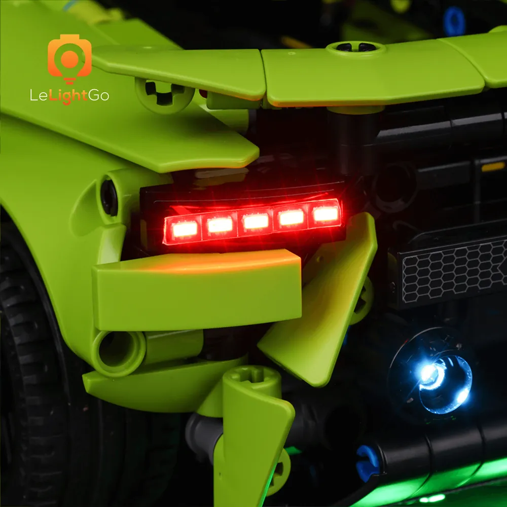 LeLightGo micro-LEDs on LEGO Technic Lamborghini