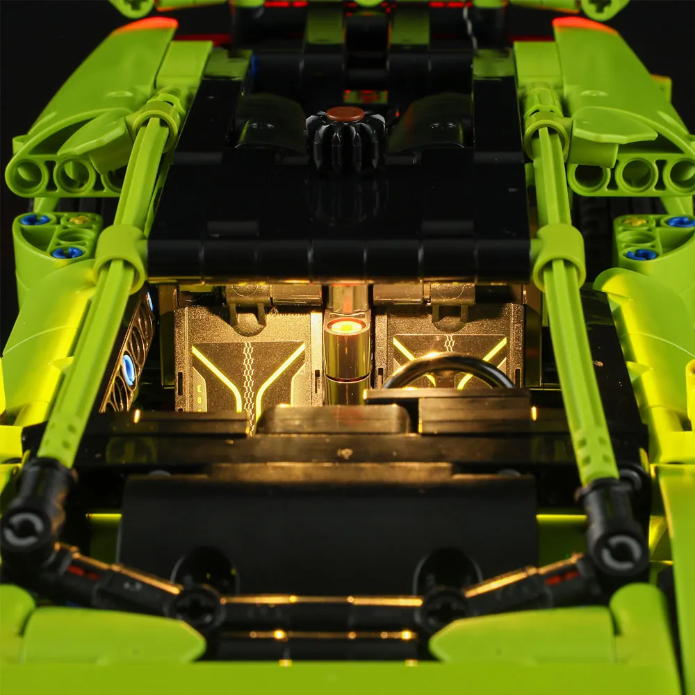 Lightailing pre-soldered harness on LEGO Technic Lamborghini