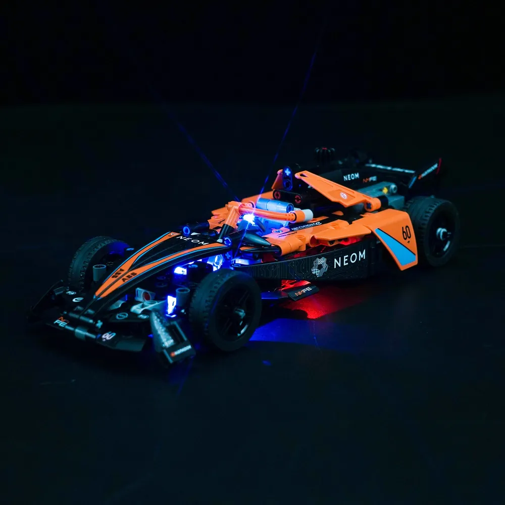 BrickBling LED lighting kit for LEGO Technic NEOM McLaren Formula E Race Car 42169