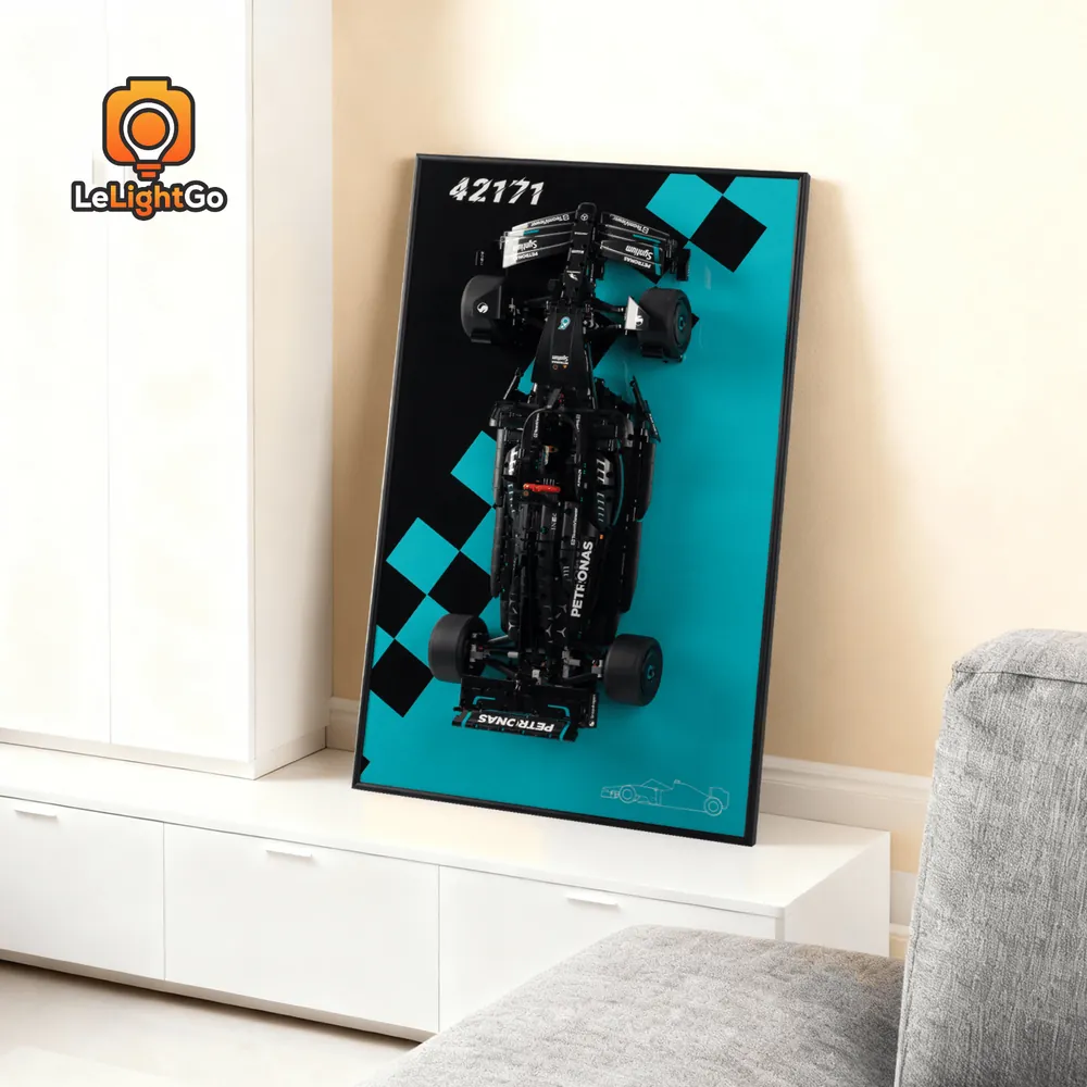 LEGO Mercedes-AMG F1 42171 with LeLightGo headlight illumination